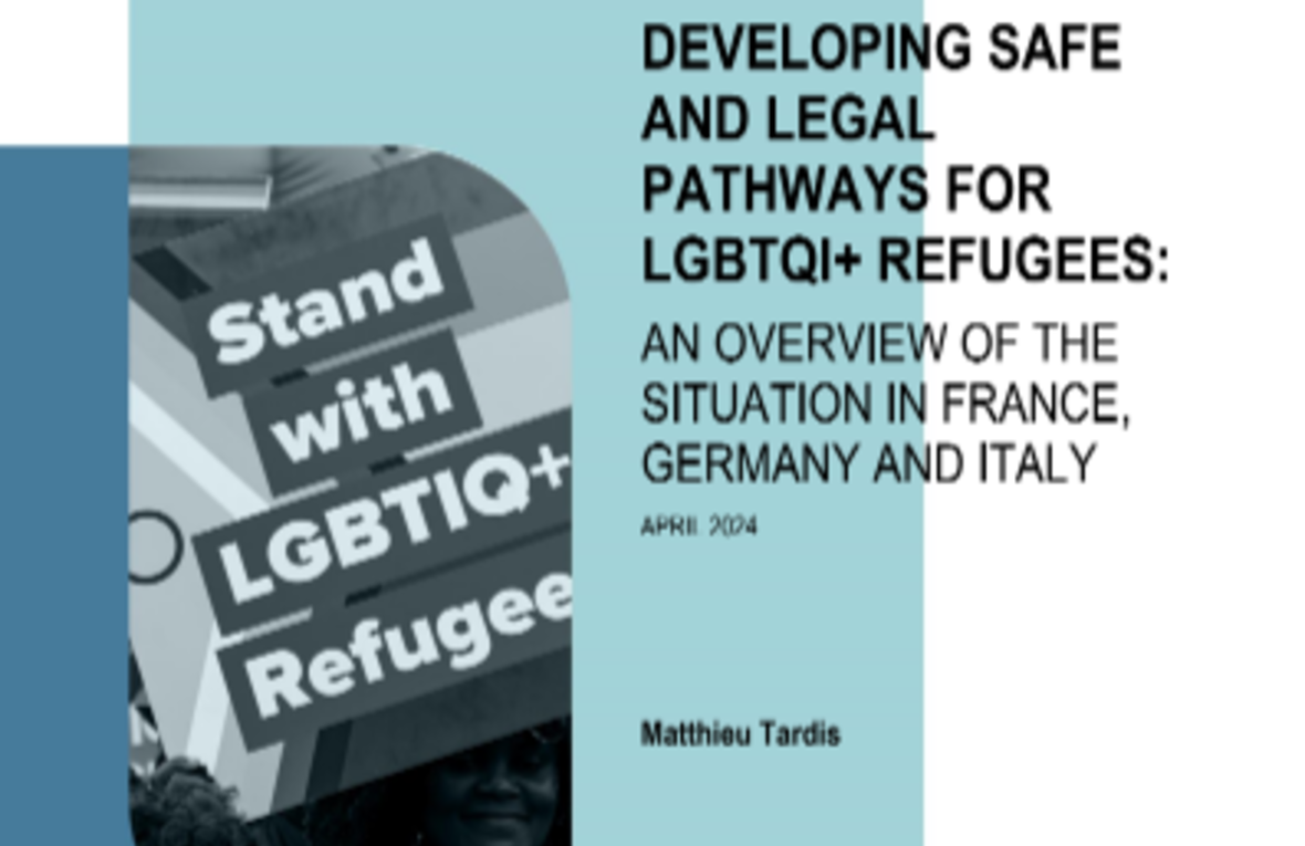 Cover of the report "Safe and legal pathways for LGBTQI+ refugees"